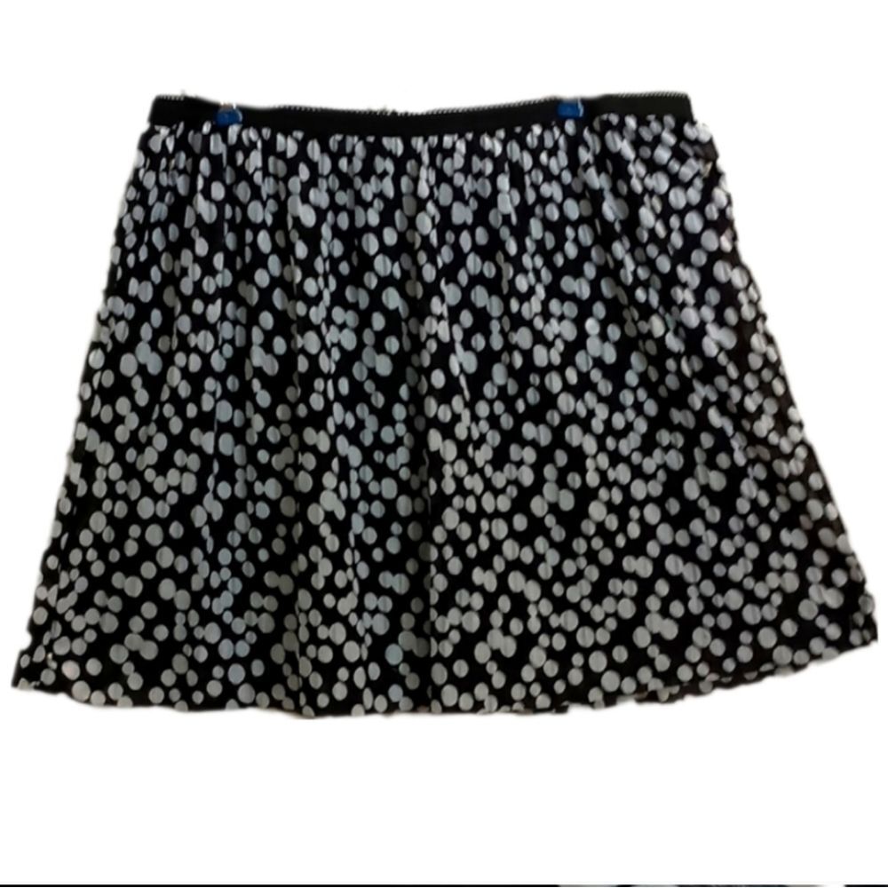 Xhileration Vintage Black and White Polka Dot Mini‎ Skirt SKUW003